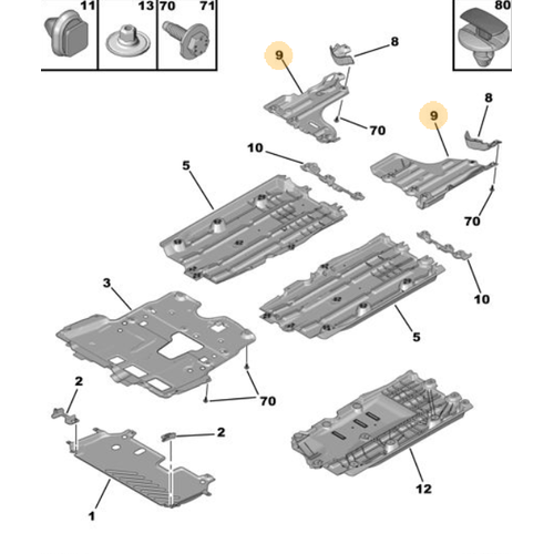 Orijinal Depo  Alt Koruma Plastii Sa 208 P21E    9823546880