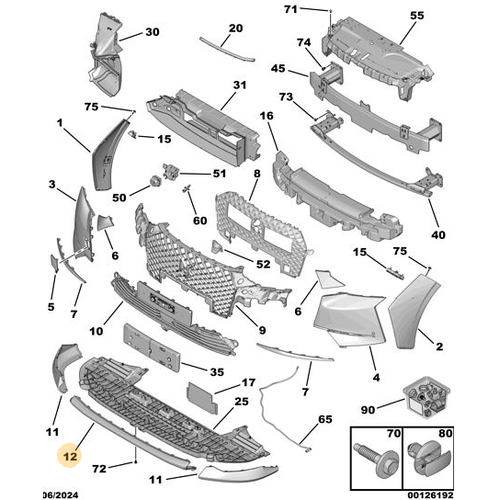 Orijinal DS4 n Tampon talar   983442061T