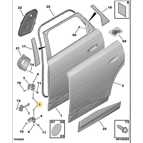 Orijinal Mente�e Aks�  Peugeot - 5008 P74 GT   9851502580