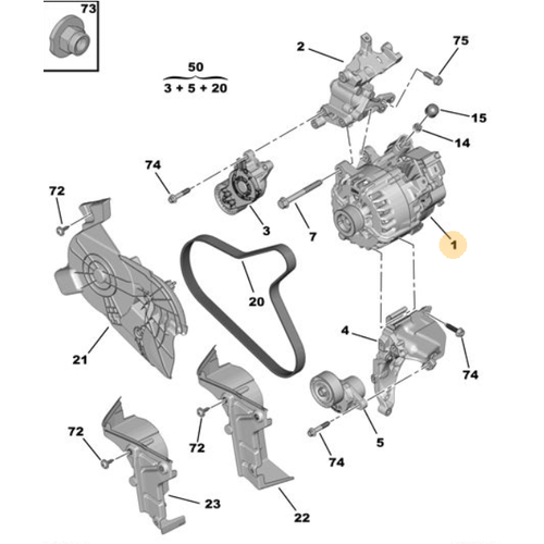 Orijinal  3008 Alternatr P84E   9826549680