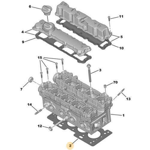 ORIJINAL 1.4 16V ET3J4 SILINDIR KAPAK CONTASI    0209FL