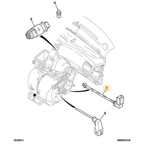 ORIJINAL 307 Kalorifer Is� Sens�r� Otomatik Klima  6445JW