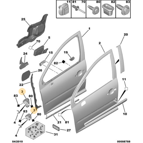 Orijinal 207 n Kap Menteesi  Sol 9035T5