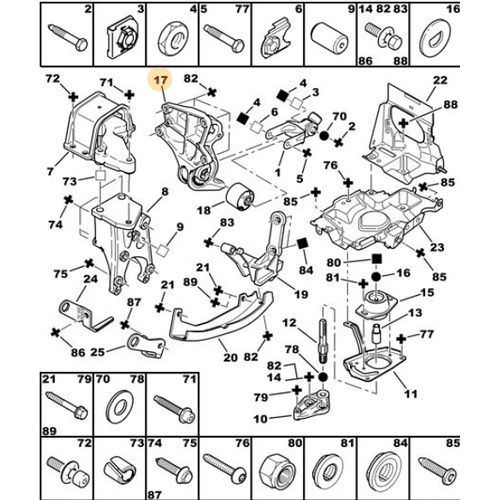 ORIJINAL 307 2.0 ALT MOTOR  KULAK KOMPLE 1807W0