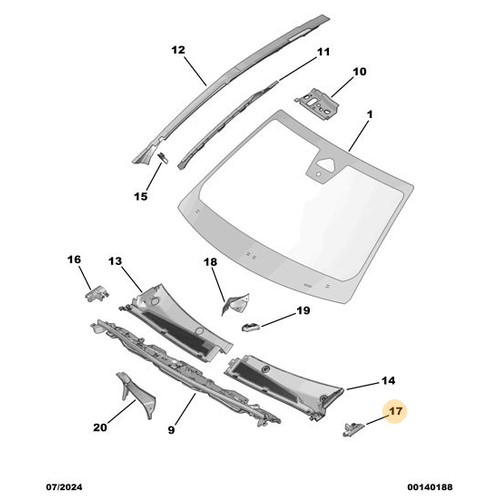 Orijinal S�zd�rmaz K�p�k - Sol   Peugeot - 5008 P74 GT  9843850980