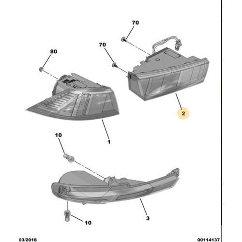 Orijinal 508 Arka Stop Sa R8    9813508180