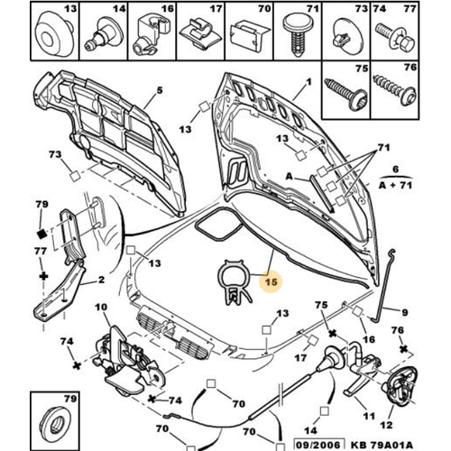 Orijinal 206 Kaput Fitili    790886