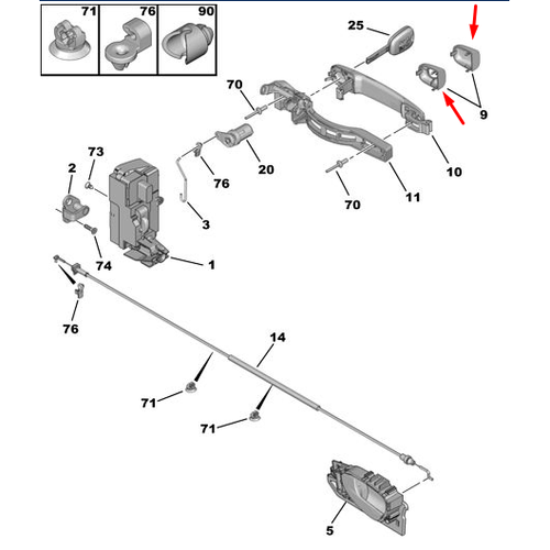 ORIJINAL 307 Kap� Kol Bademi - Boyas�z 9101AC