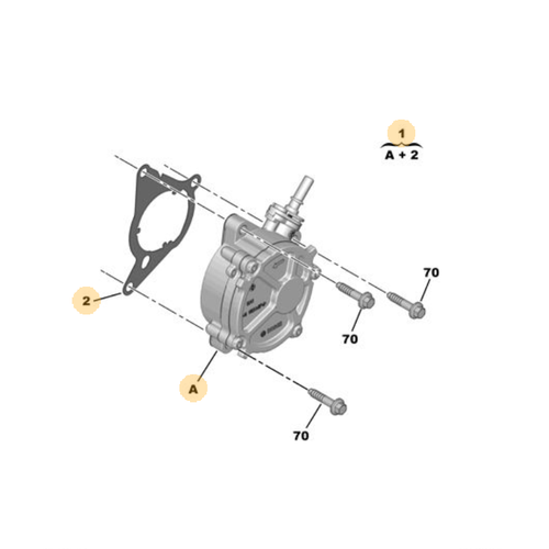 Orijinal Vakum Pompas 208 408 308 P5 308 T9 2008 P24E  508 R8 9812133880