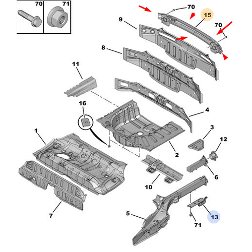 OR�J�NAL 307 Arka Panel Darbe Emici 7251Q5