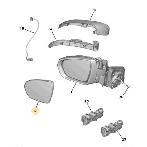 Orijinal 5008 Dikiz Aynas Sol P87E     1618047980