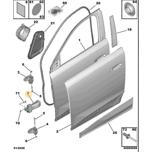 Orijinal �n Kap� Gergisi  Peugeot - 5008 P74 GT  9841452580