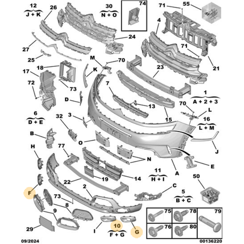 Orijinal C5 C84 �n Tampon Sis Far� �er�evesi Tak�m�    1638495580