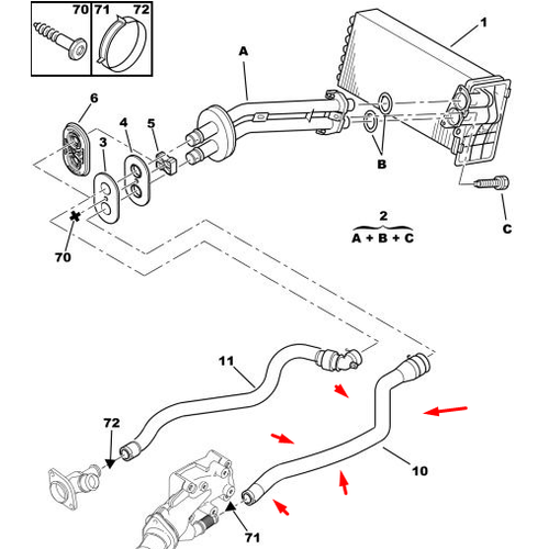 ORIJINAL 307 Kalorifer Hortumu    6466X4