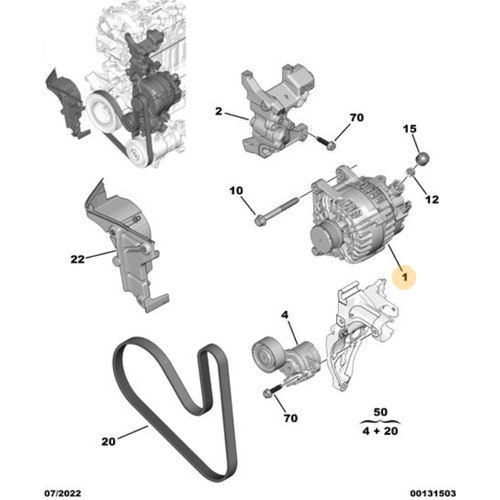 Orijinal DS4  Alternatr    9827171980