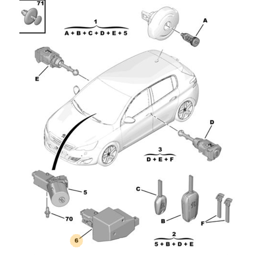 ORIJINAL ELEKTRKL GVENLK DZENE 308 T9    9815905380