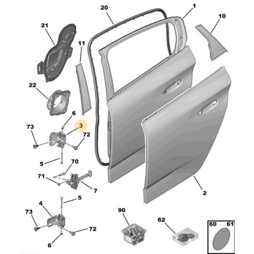 Orijinal Arka Kap st Mentee Sol DS4 308 P5 408    9832086280