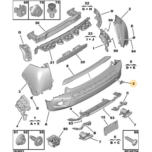 Orijinal 2008 Arka Tampon eki Demiri Kapa P24E  98258444Xt