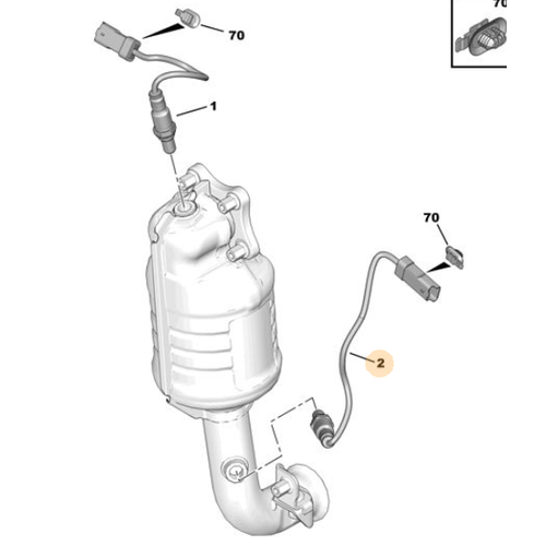 Orijinal 208 1.2 ALT OKSIJEN SENSR TURBOSUZ  9810667080