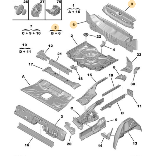 ORIJINAL ARKA PANO  308 T9  1610109080