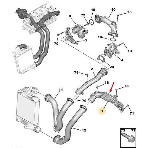 ORIJINAL �NTERCOOLER AKTARIM HORTUM 9810958280