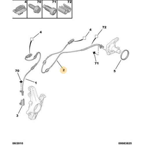 Orijinal 2008 ABS Sensr A94F  9805066080