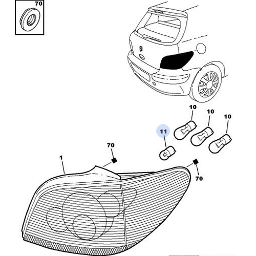 OR�J�NAL 307 Sol Arka Stop Lambas� 6350P3