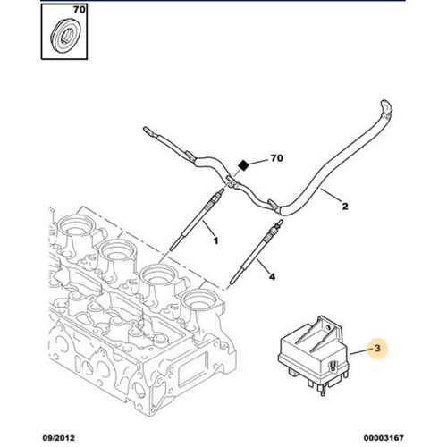ORIJINAL 307 Bujiler �n Is�tma Kutusu    598140