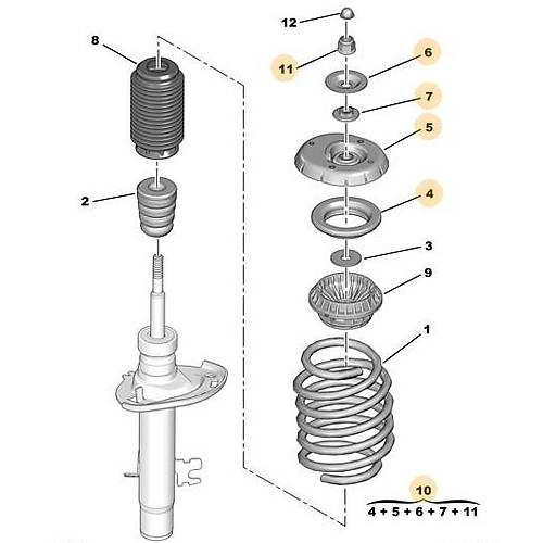 ORIJINAL AMORTISOR UST TABLA TK (208/301/C3/C-ELS)   5031F2