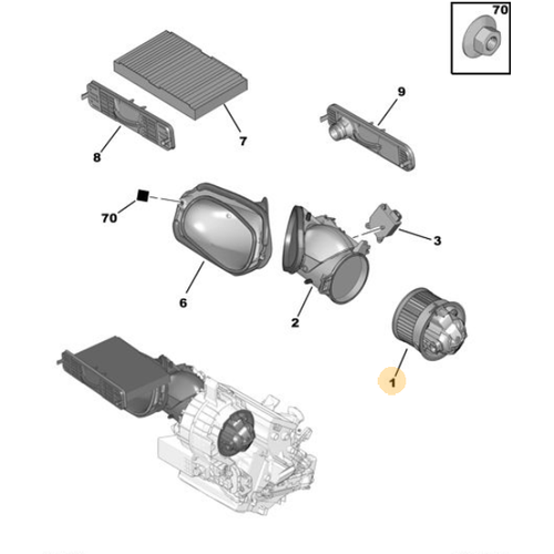 Orijinal Klima Hava Fan 308 T7   6441Z7