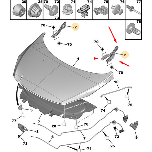 ORIJINAL 307 Sol Kaput Mente�esi   791263