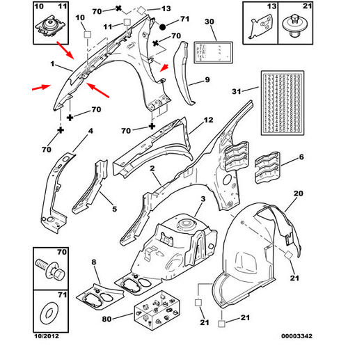 ORIJINAL 307 Sol �n �amurluk  7840K8