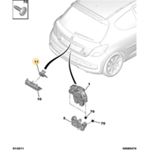 Orijinal 207 Bagaj Kapa�� A�ma D��mesi  6554V5