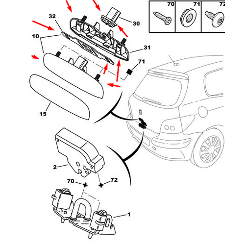 ORIJINAL 307 Arka Bagaj A�ma Kolu   8726N0