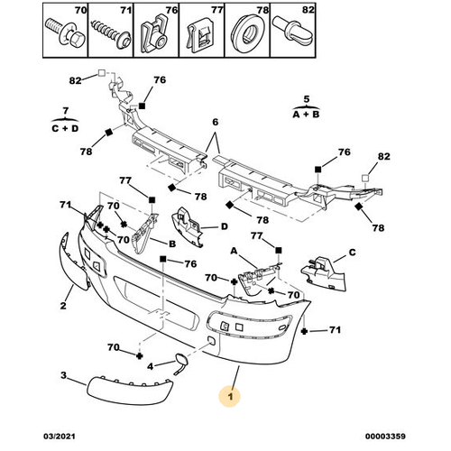 ORIJINAL 307 Arka Tampon Sens�rs�z 7410Q6