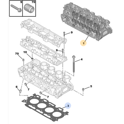 ORIJINAL 1.4 DIZEL  SILINDIR KAPAK DV4 0200CN