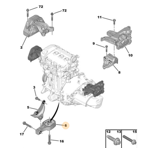 ORIJINAL ANZUMAN ALT TAKOZ  YEN 208 TURBOSUZ 9838558180