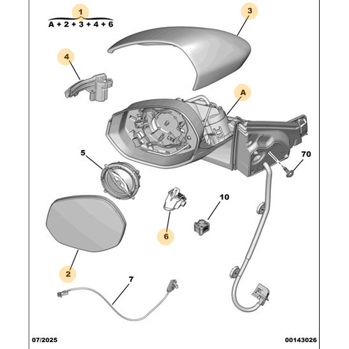 Orijinal Dikiz Aynas� - Sol   Peugeot - 5008 P74 GT  98433523XK