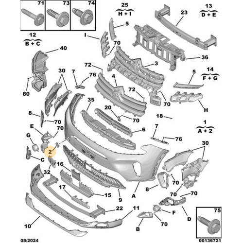 Orijinal C5 C84 n Tampon eki Demiri Kapa Makyajl Kasa   984317431T