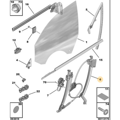 Orijinal 508 n Kap Cam Krikosu Sa  R8  9830160080