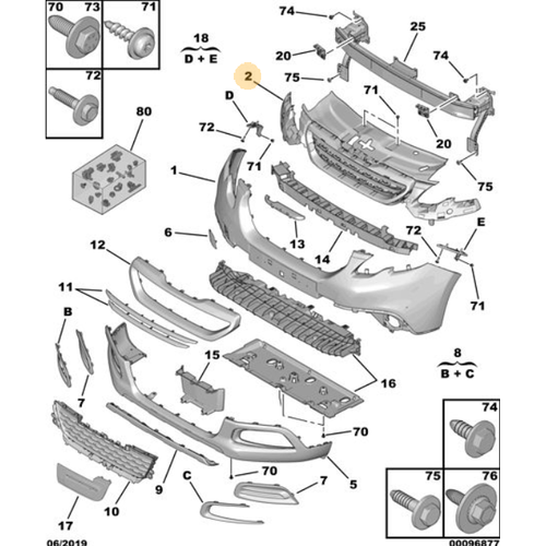 Orijinal 2008 Tampon Ara Mesnedi  A94F   9678490680