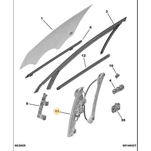 Orijinal Sol Arka Cam Motoru   Peugeot - 5008 P74 GT  9839846280