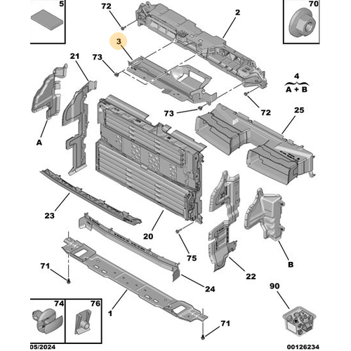 Orijinal DS4 n Panel Hava Deflektr    9831446880