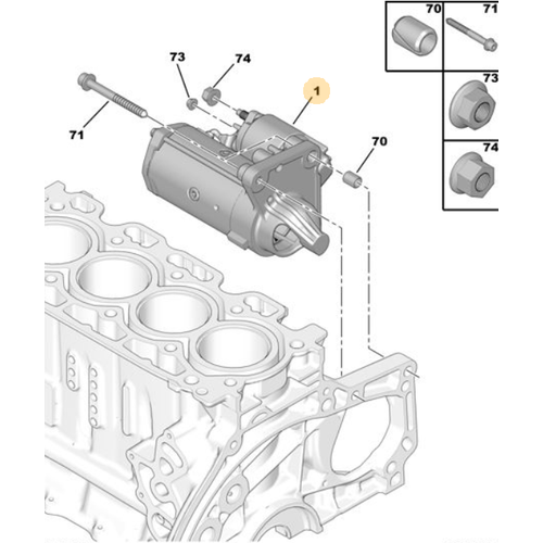 Orijinal Mar Motoru 308 T7  3008 T84 P84E  5008 T87  5802Z8