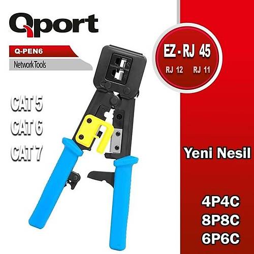 Qport Q-Pen6 Yeni Nesil Ez Rj45-Rj11-Rj12 Pense
