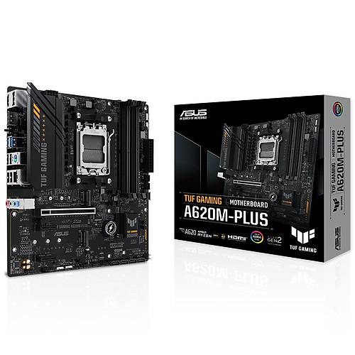 Asus Tuf Gamng A620M-Plus Am5 Ddr5 6400 Hdm Dp M2 Rgb Gbit Matx