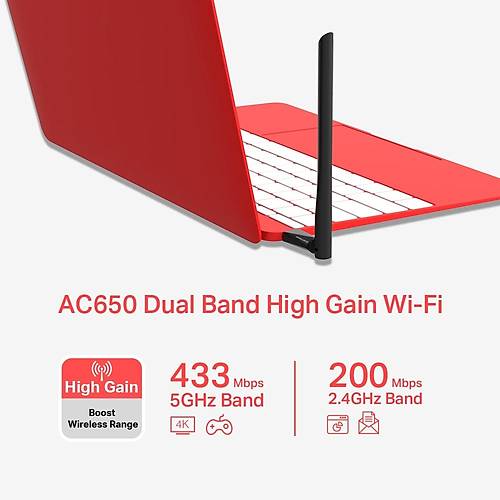 Tp-L�nk Mercusys Mu6H 650Mbps Kablosuz Dual Band Usb Adapt�r