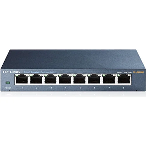 Tp-L�nk 8 Port Tl-Sg108 10-100-1000 Gigabit Desktop Switch (Siyah �elik Kasal�)