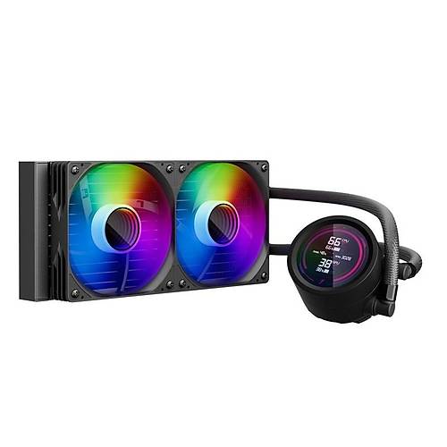 1ST PLAYER THUNDERSTORM TS4 240MM SYAH ARGB DJTAL SICAKLIK GSTERGEL AM5, AM4 - LGA 1851, 1700 LEMC SIVI SOUTUCU