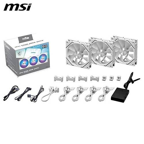 MSI MPG EZ120 ARGB-W KASA FANI+KONTROL �N�TES� BEYAZ 3-l� paket